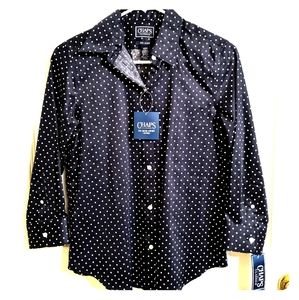 Chaps Navy Fitted Dress Shirt